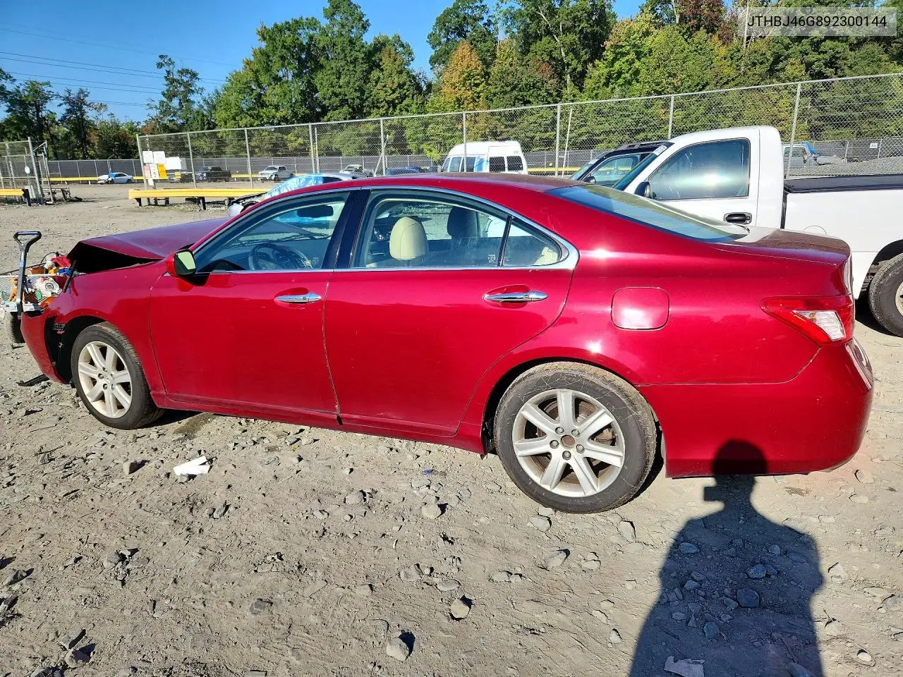 2009 LEXUS ES VIN JTHBJ46G892300144 — фото 2
