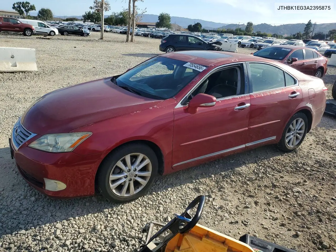 LEXUS ES 2010, VIN JTHBK1EG3A2395875