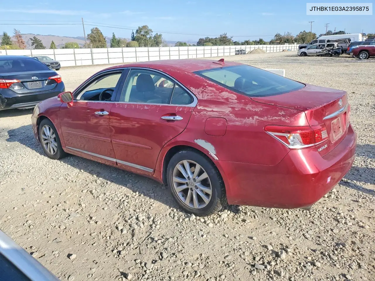 2010 LEXUS ES VIN JTHBK1EG3A2395875 — фото 2