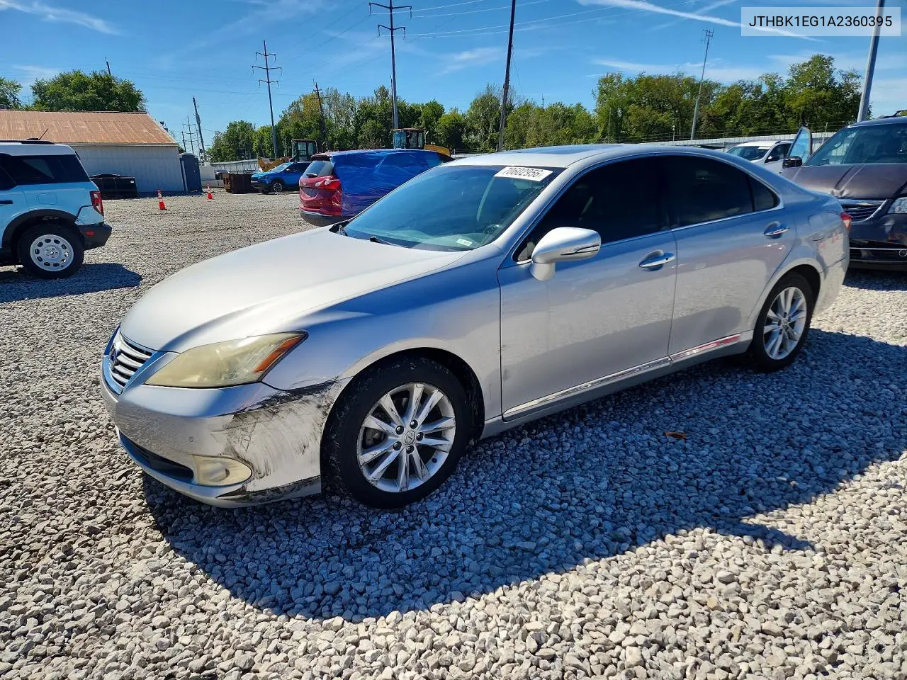 LEXUS ES 2010, VIN JTHBK1EG1A2360395
