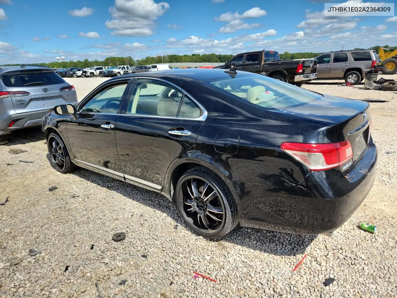 2010 LEXUS ES VIN JTHBK1EG2A2364309 — фото 2