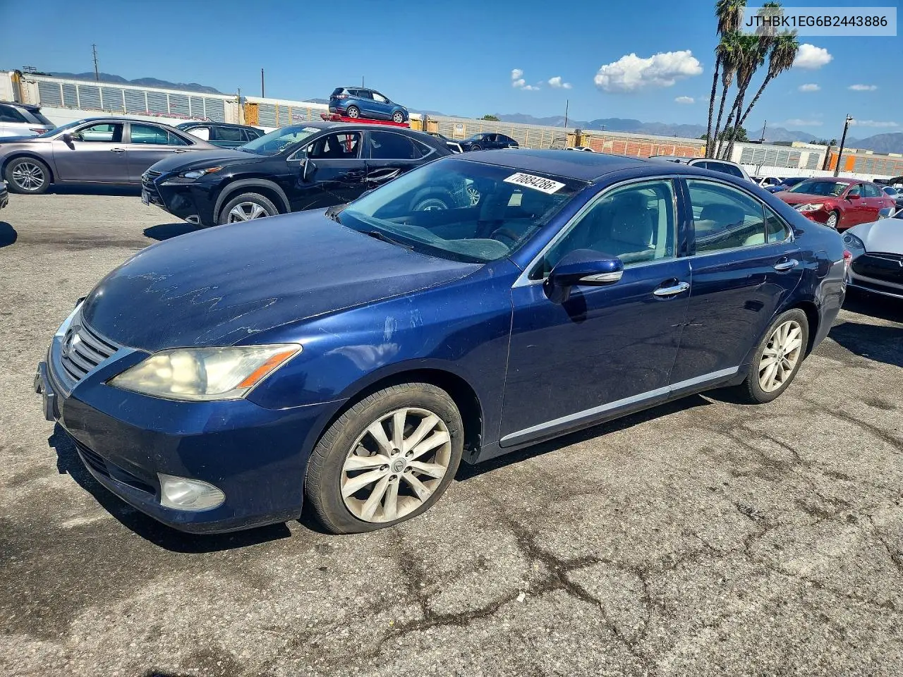 LEXUS ES 2011, VIN JTHBK1EG6B2443886