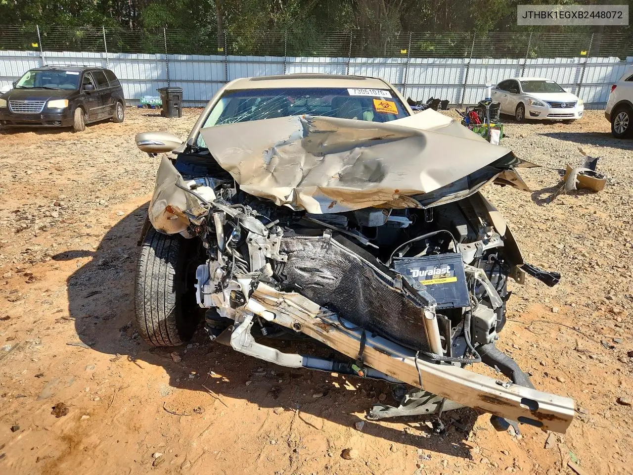 2011 LEXUS ES VIN JTHBK1EGXB2448072 — фото 5