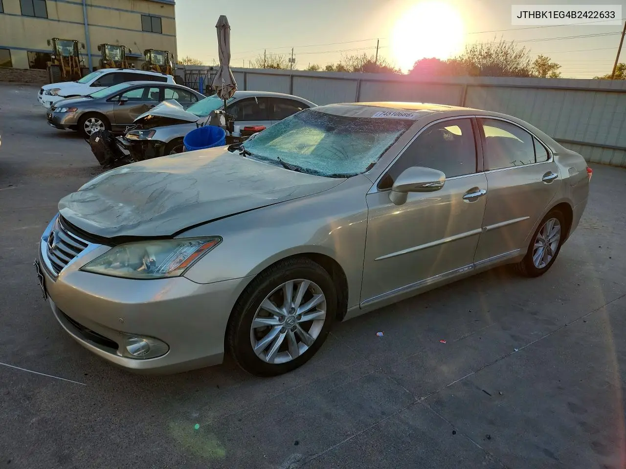 LEXUS ES 2011, VIN JTHBK1EG4B2422633