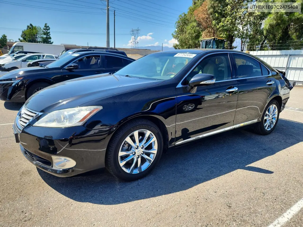 LEXUS ES 2012, VIN JTHBK1EG7C2475408