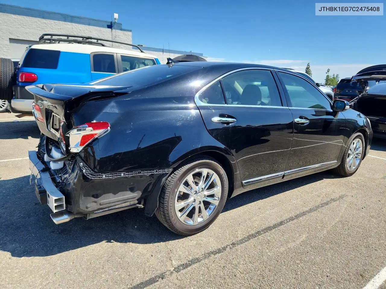 2012 LEXUS ES VIN JTHBK1EG7C2475408 — фото 3
