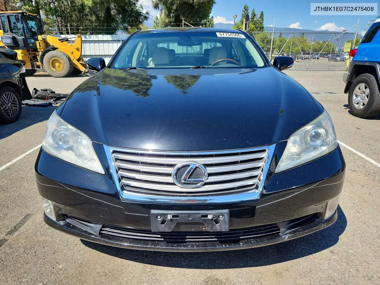 2012 LEXUS ES VIN JTHBK1EG7C2475408 — фото 5