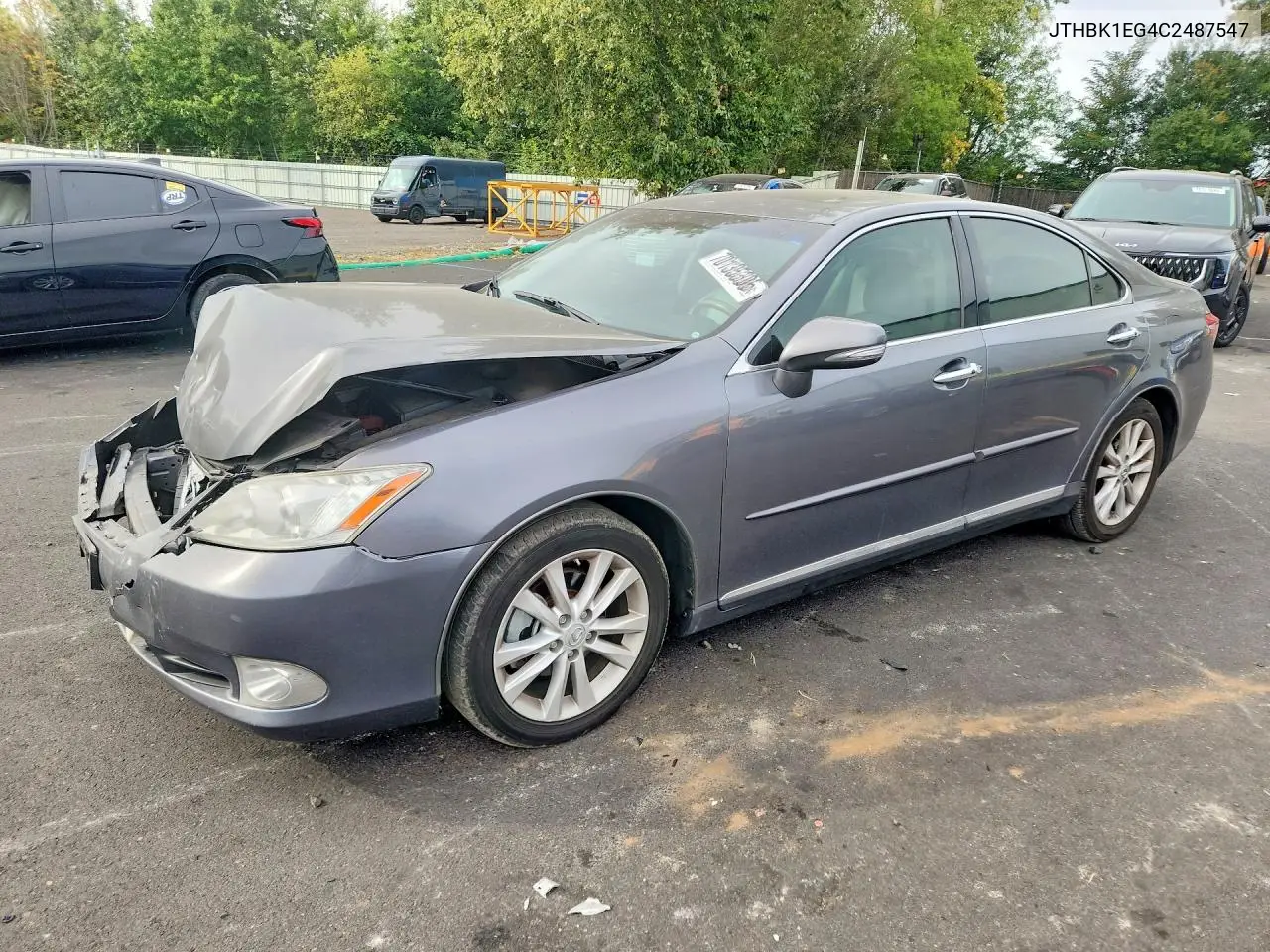 LEXUS ES 2012, VIN JTHBK1EG4C2487547