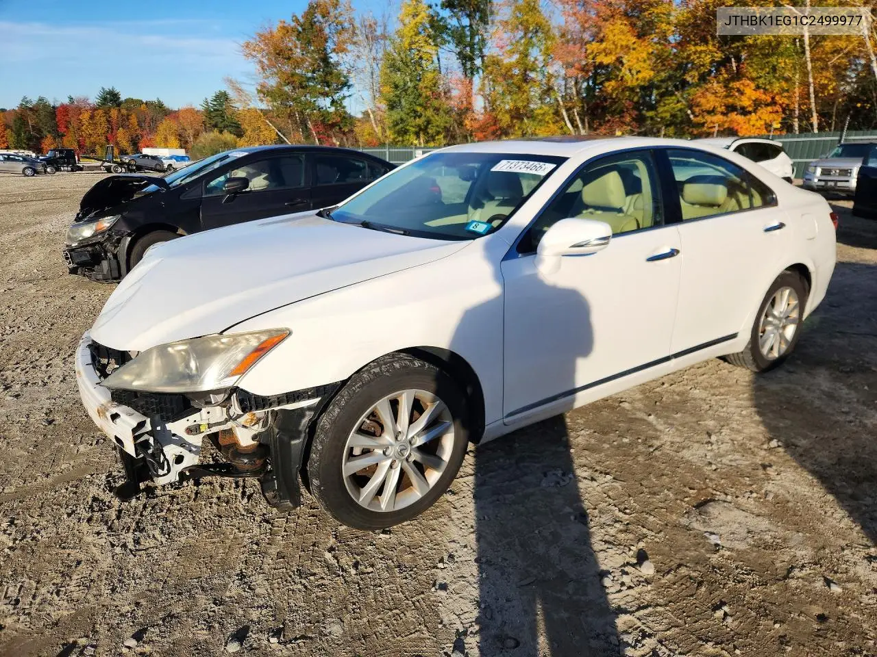 LEXUS ES 2012, VIN JTHBK1EG1C2499977