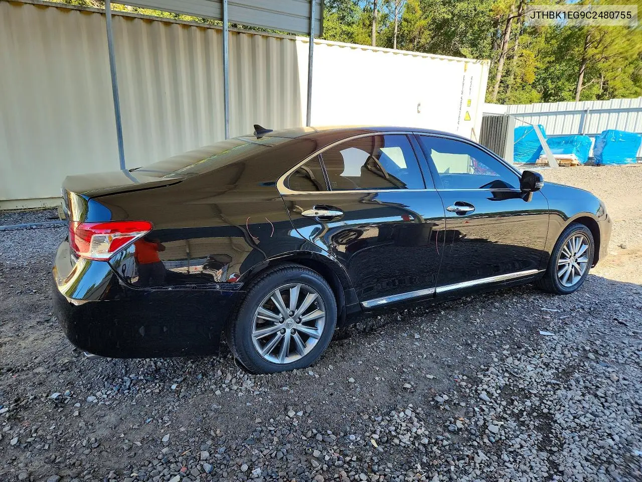 2012 LEXUS ES VIN JTHBK1EG9C2480755 — фото 3