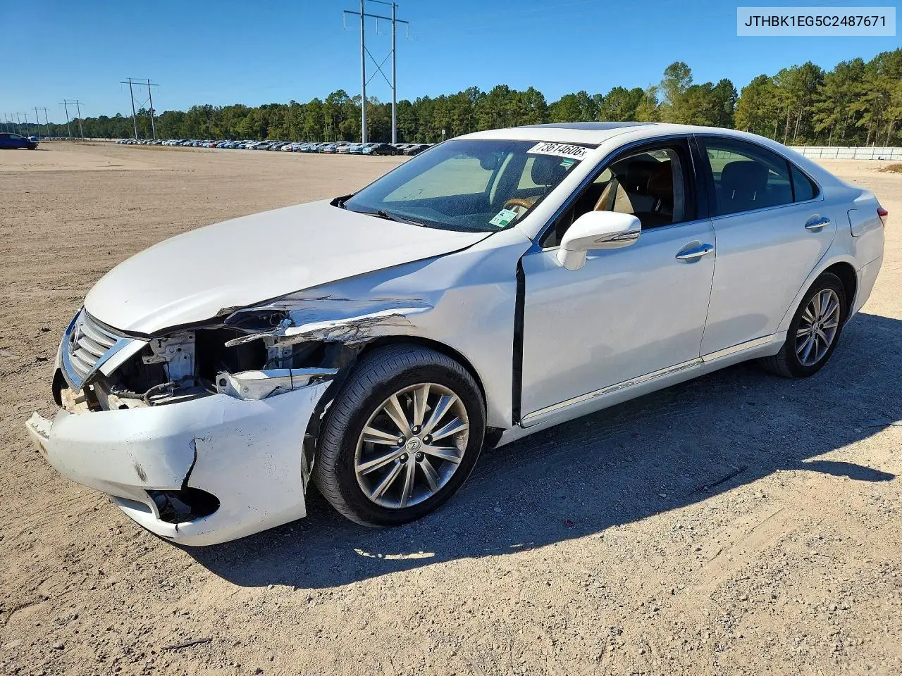LEXUS ES 2012, VIN JTHBK1EG5C2487671