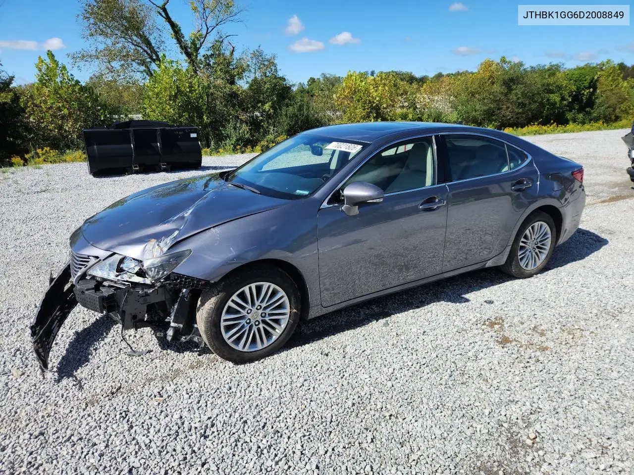LEXUS ES 2013, VIN JTHBK1GG6D2008849
