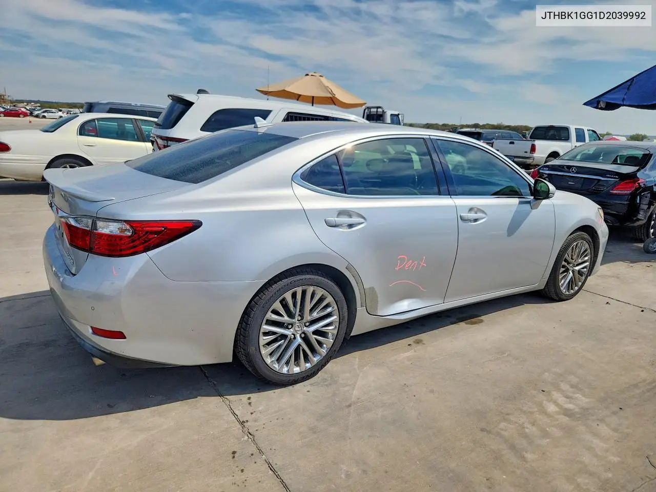 2013 LEXUS ES VIN JTHBK1GG1D2039992 — фото 3