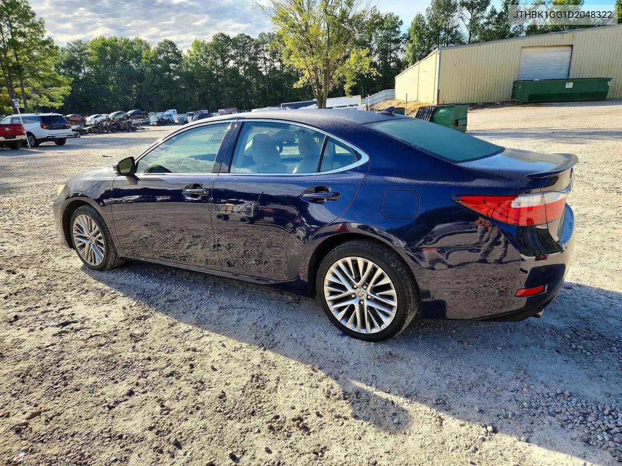 2013 LEXUS ES VIN JTHBK1GG1D2048322 — фото 2