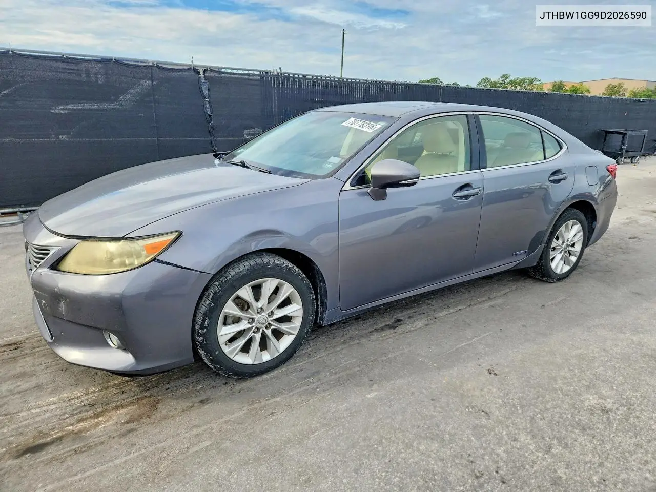 LEXUS ES 2013, VIN JTHBW1GG9D2026590