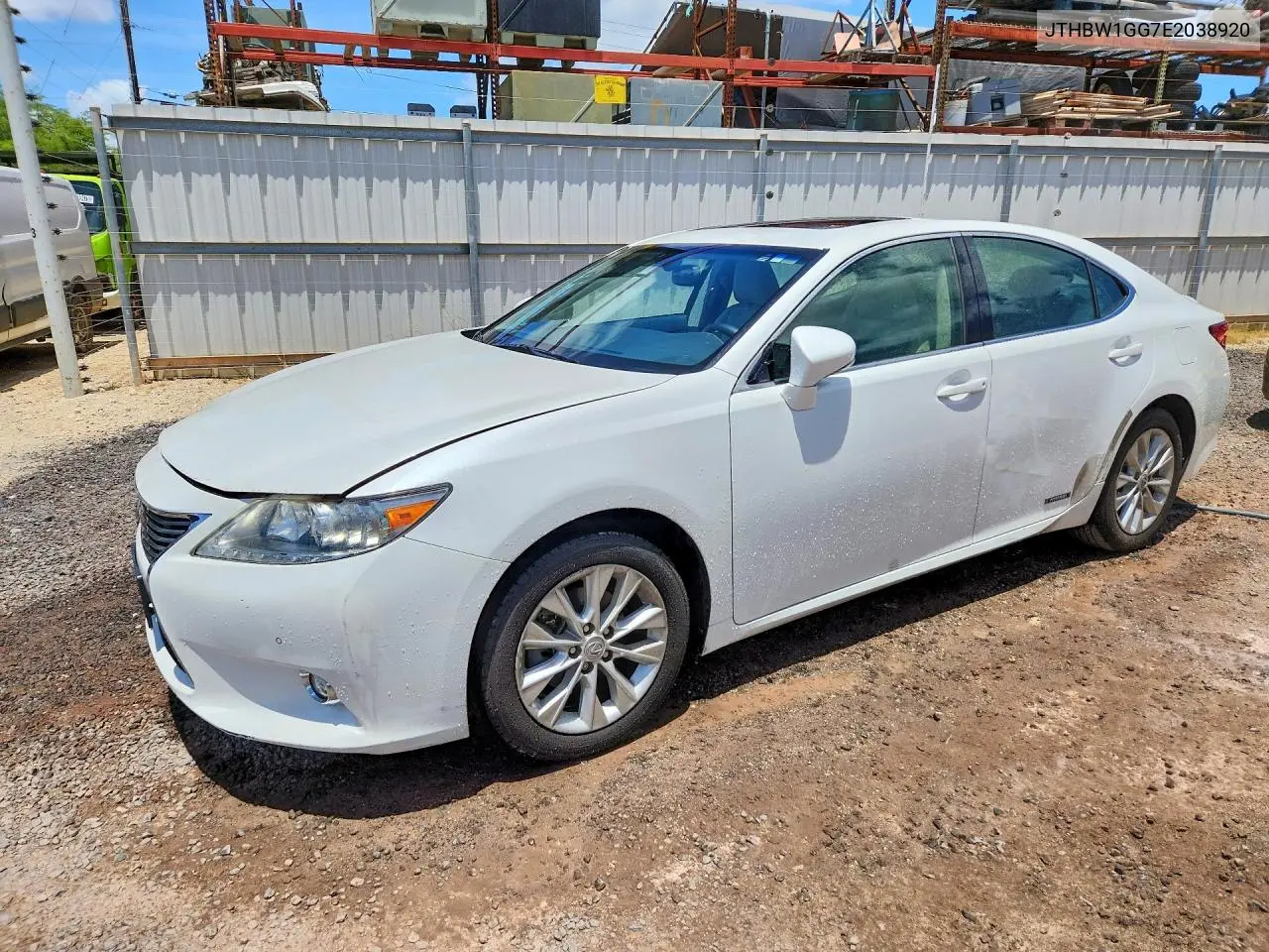 LEXUS ES 2014, VIN JTHBW1GG7E2038920