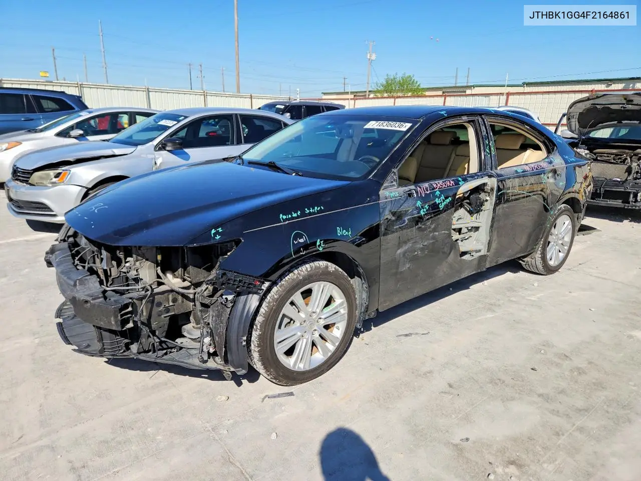 LEXUS ES 2015, VIN JTHBK1GG4F2164861