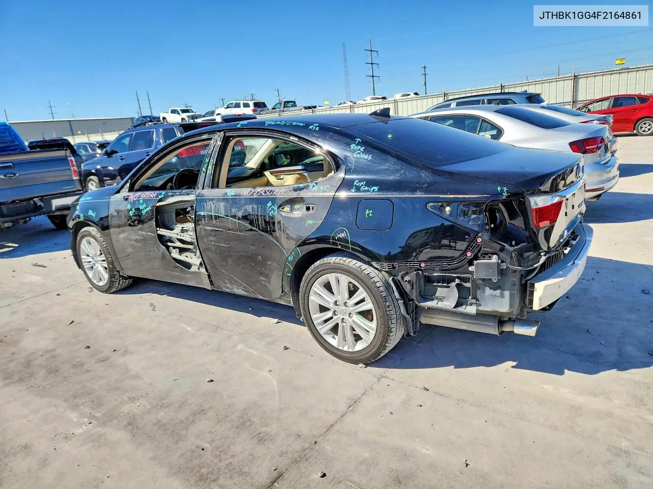 2015 LEXUS ES VIN JTHBK1GG4F2164861 — фото 2
