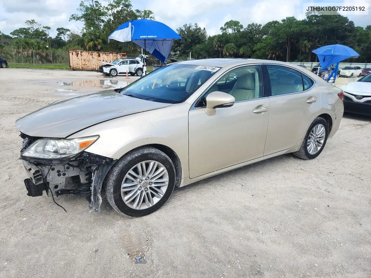 LEXUS ES 2015, VIN JTHBK1GG7F2205192