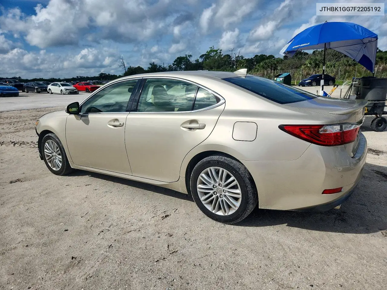 2015 LEXUS ES VIN JTHBK1GG7F2205192 — фото 2