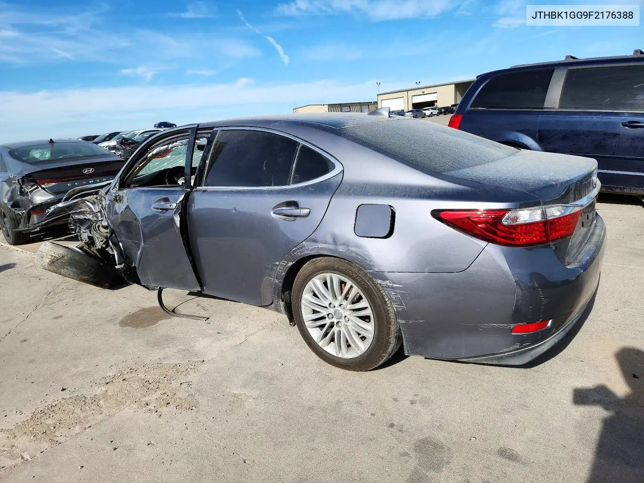 2015 LEXUS ES VIN JTHBK1GG9F2176388 — фото 2
