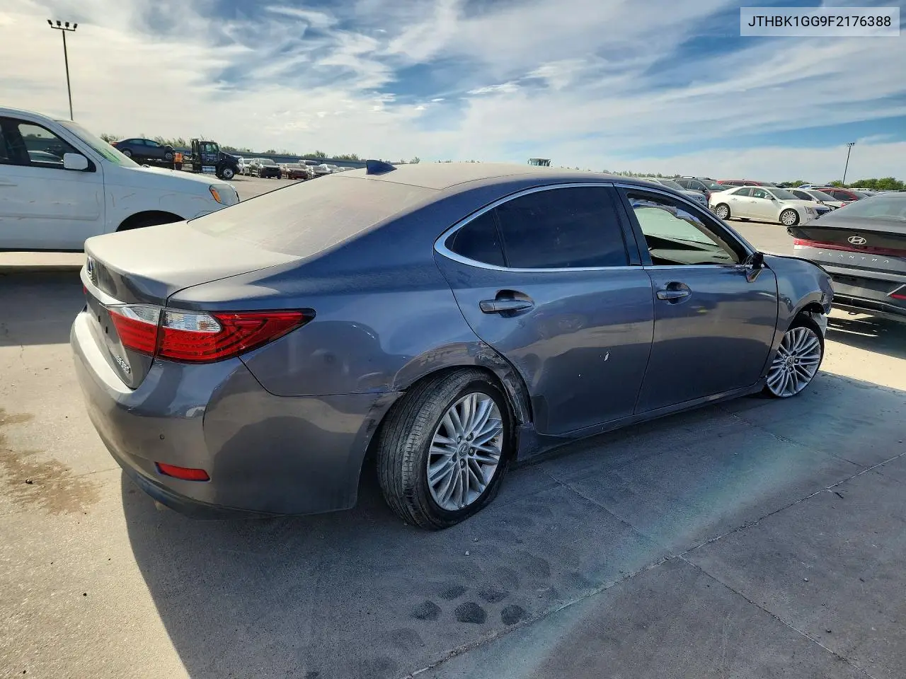 2015 LEXUS ES VIN JTHBK1GG9F2176388 — фото 3