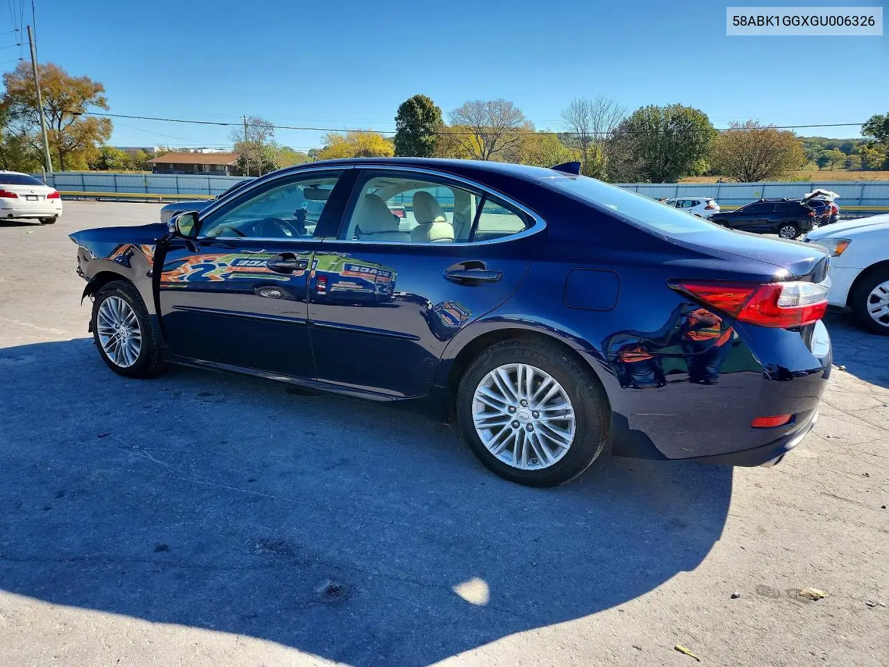2016 LEXUS ES VIN 58ABK1GGXGU006326 — фото 2