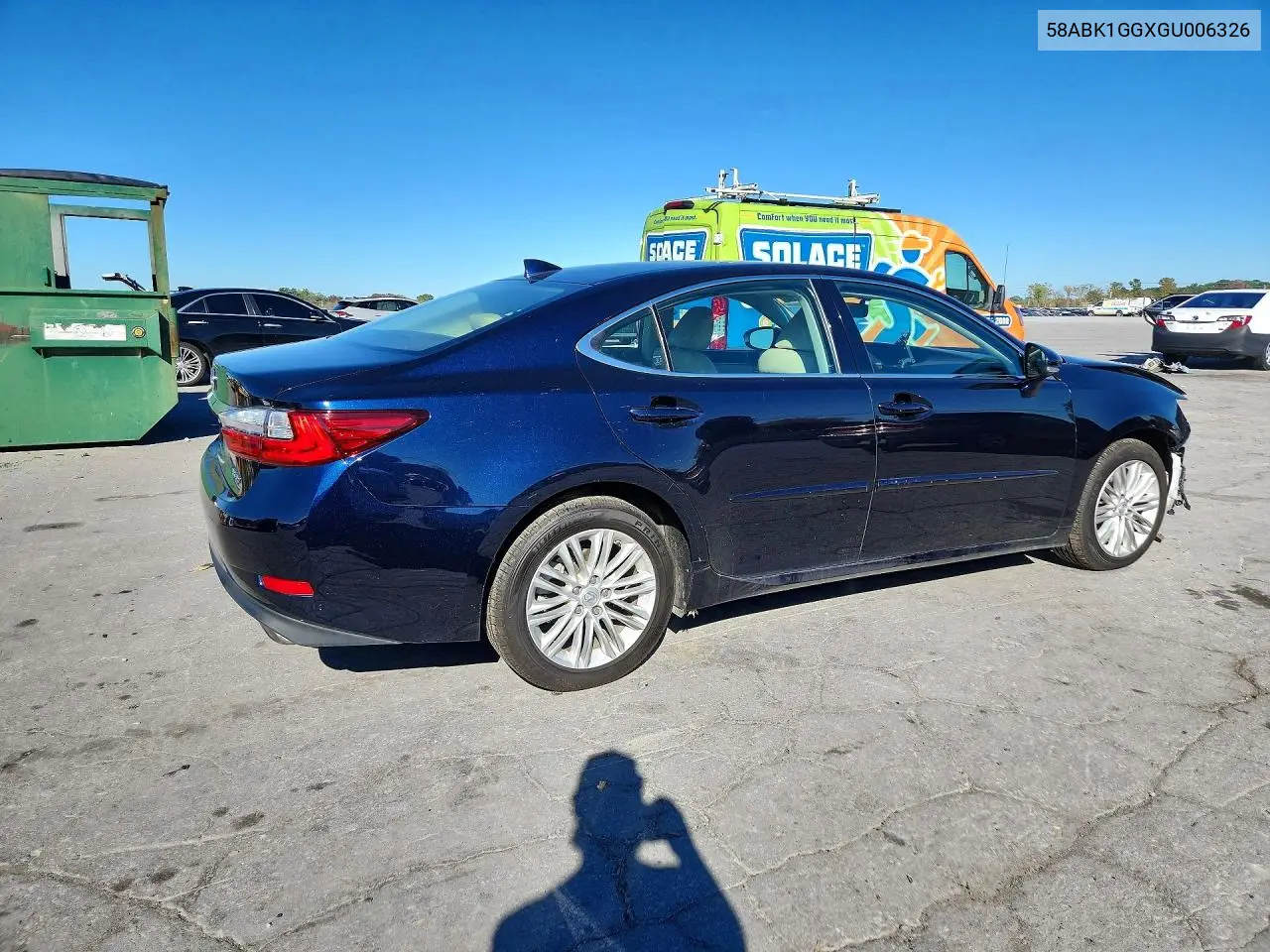 2016 LEXUS ES VIN 58ABK1GGXGU006326 — фото 3