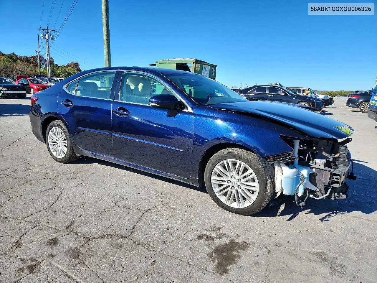 2016 LEXUS ES VIN 58ABK1GGXGU006326 — фото 4