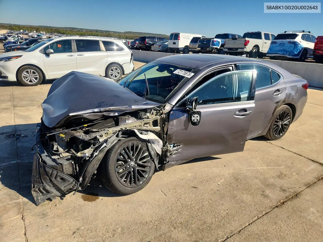 LEXUS ES 2016, VIN 58ABK1GG2GU002643