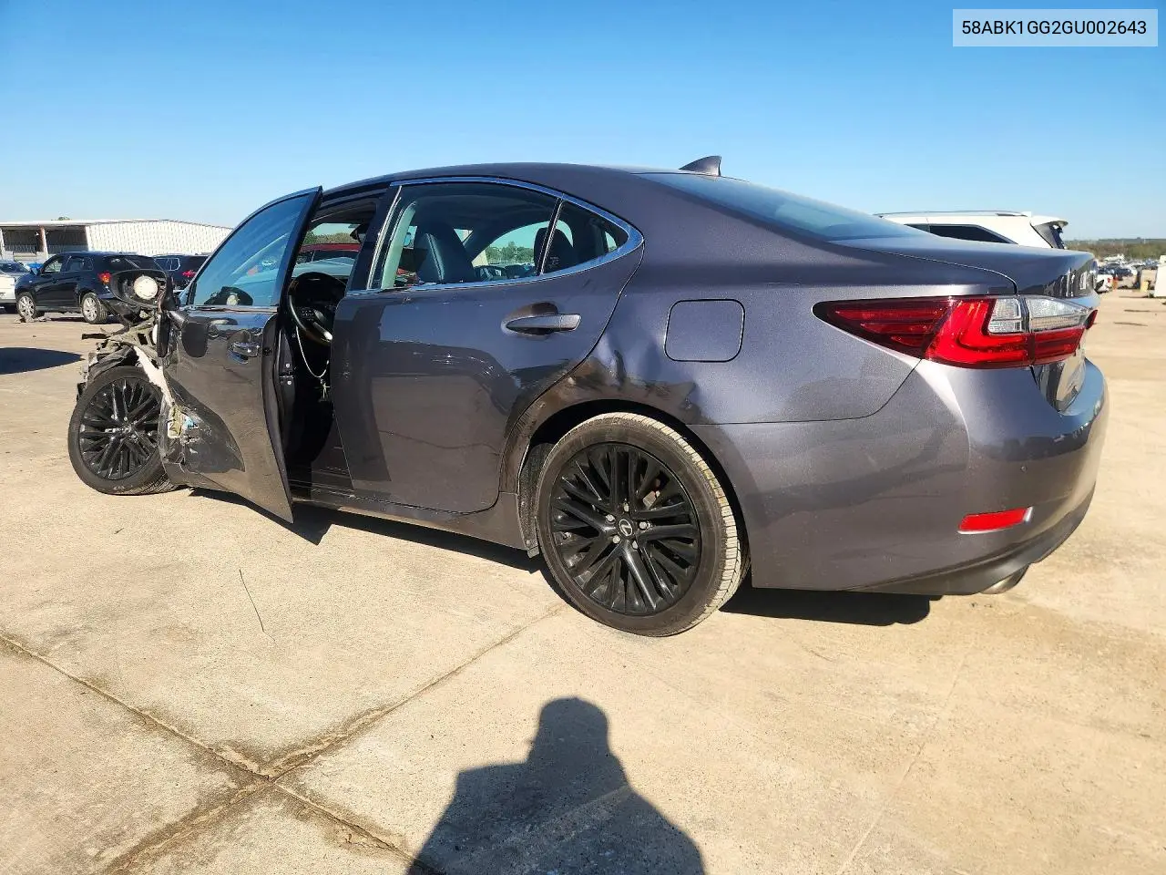 2016 LEXUS ES VIN 58ABK1GG2GU002643 — фото 2