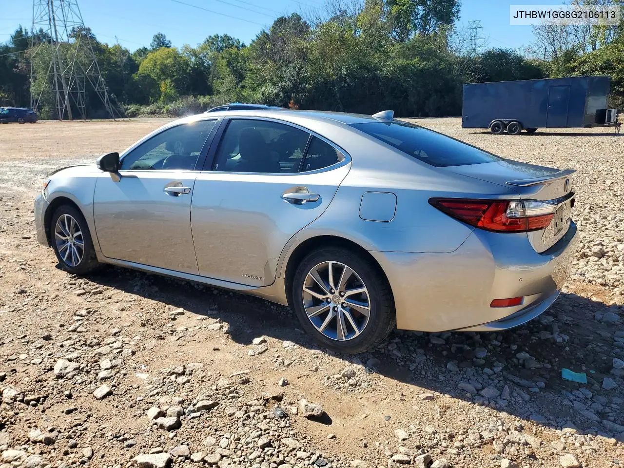 2016 LEXUS ES VIN JTHBW1GG8G2106113 — фото 2