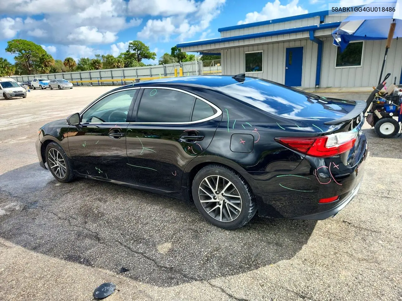2016 LEXUS ES VIN 58ABK1GG4GU018486 — фото 2
