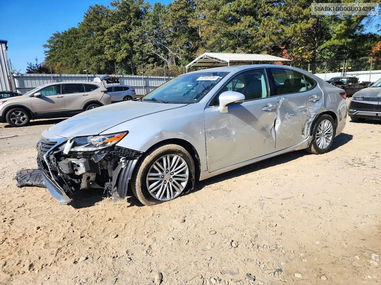 LEXUS ES 2016, VIN 58ABK1GG0GU034295