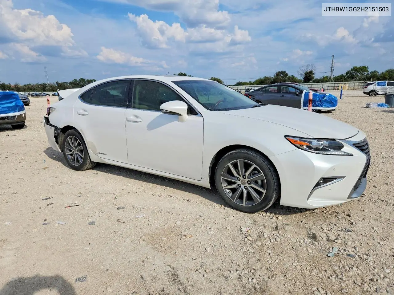 2017 LEXUS ES VIN JTHBW1GG2H2151503 — фото 4