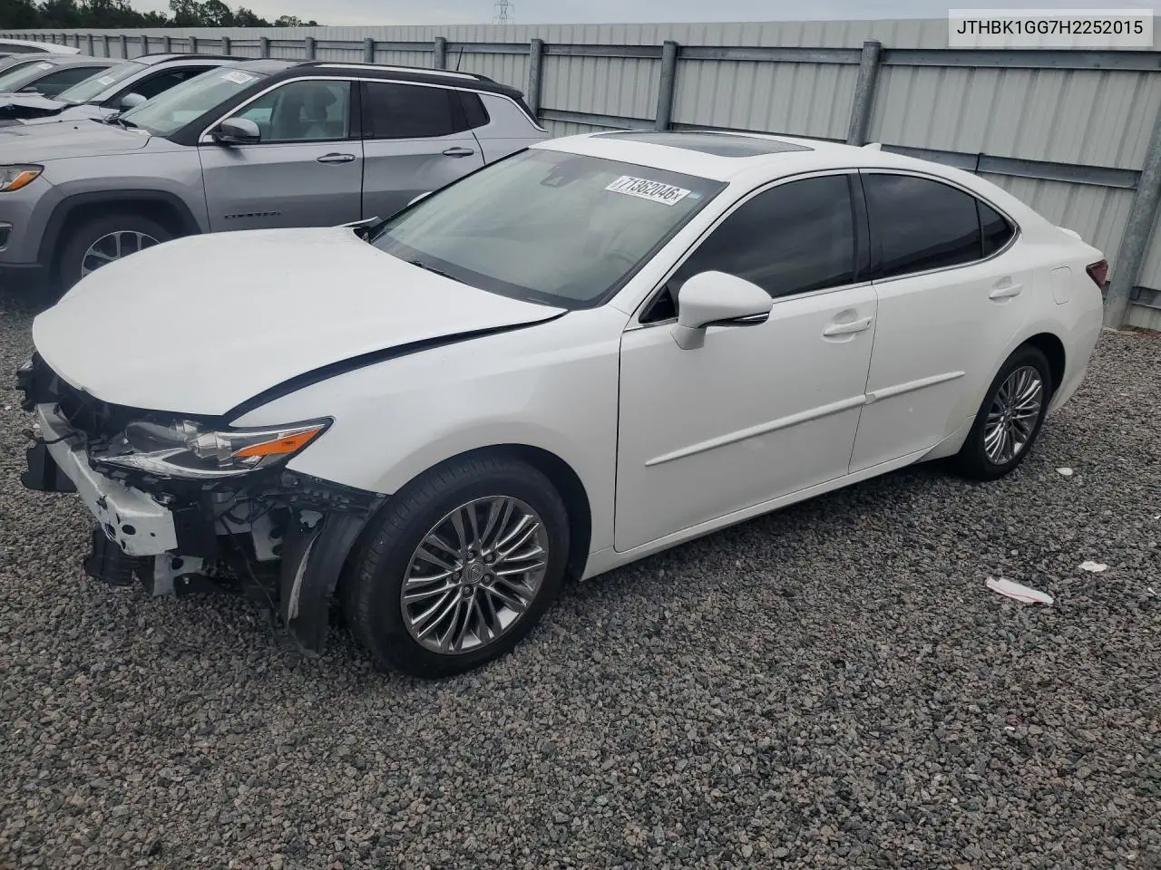 LEXUS ES 2017, VIN JTHBK1GG7H2252015