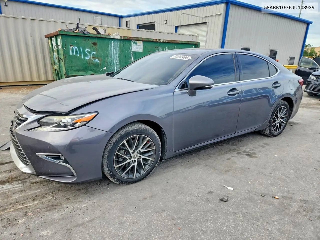 LEXUS ES 2018, VIN 58ABK1GG6JU108939