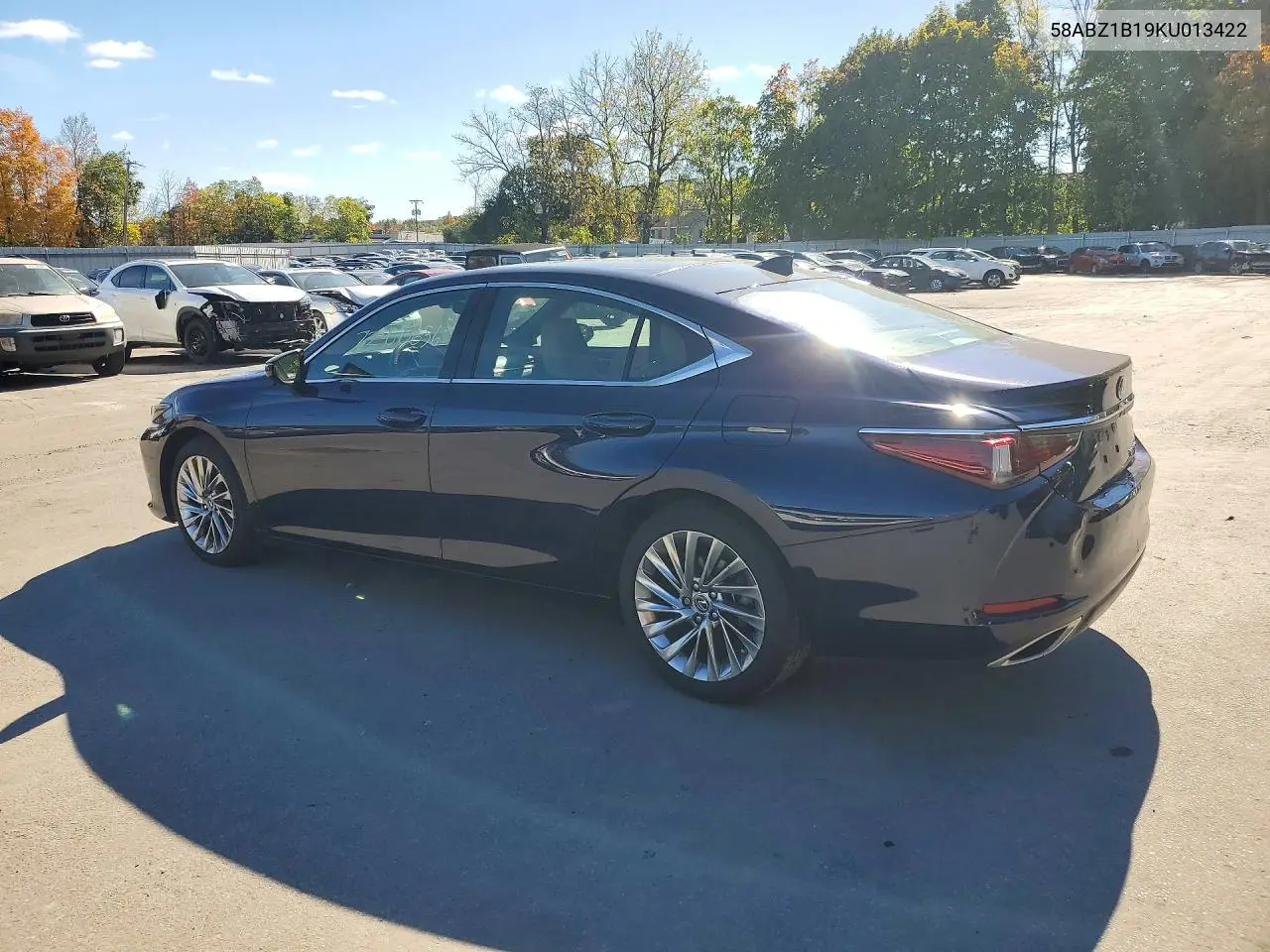 2019 LEXUS ES VIN 58ABZ1B19KU013422 — фото 2