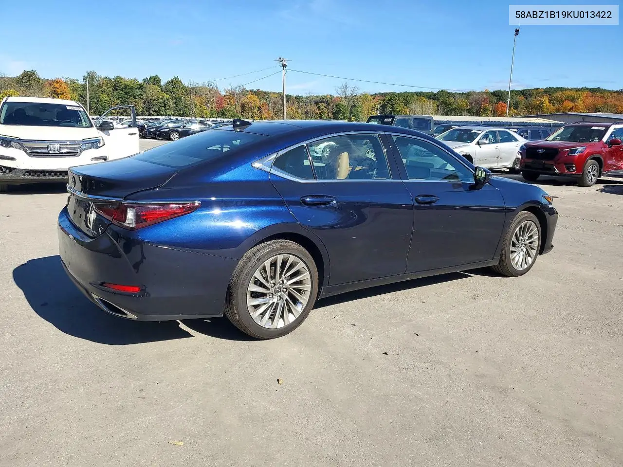 2019 LEXUS ES VIN 58ABZ1B19KU013422 — фото 3