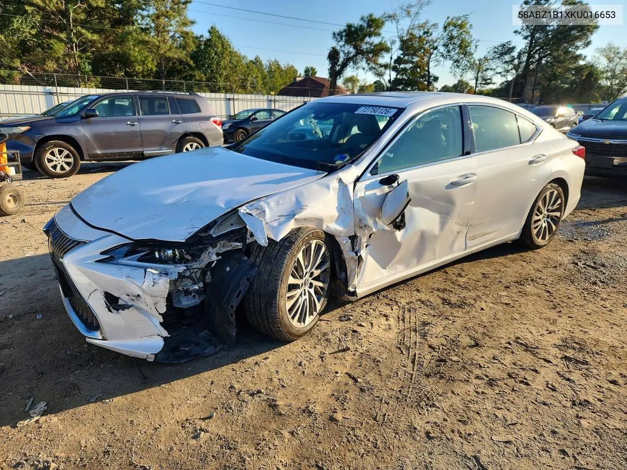 LEXUS ES 2019, VIN 58ABZ1B1XKU016653