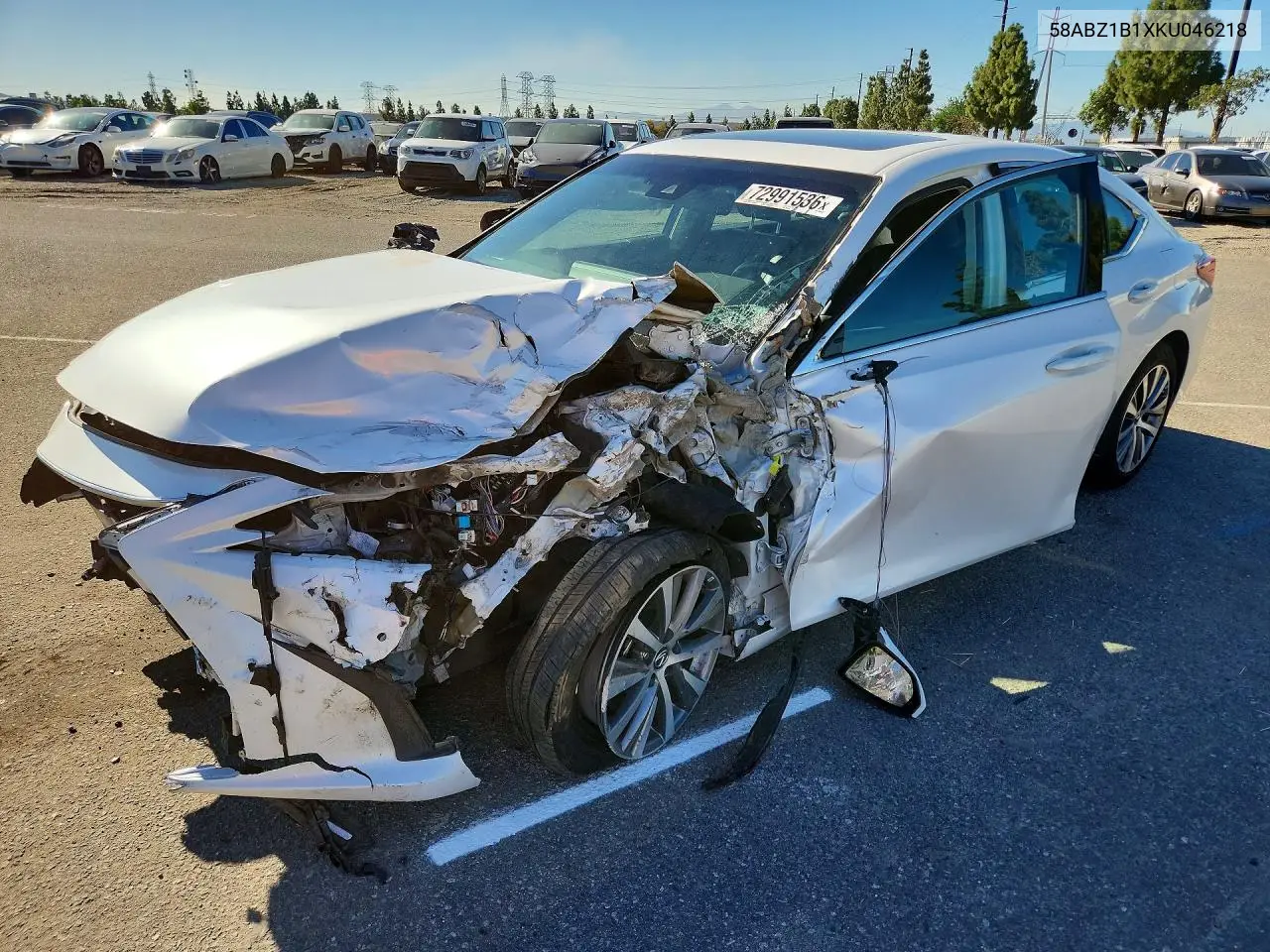 LEXUS ES 2019, VIN 58ABZ1B1XKU046218