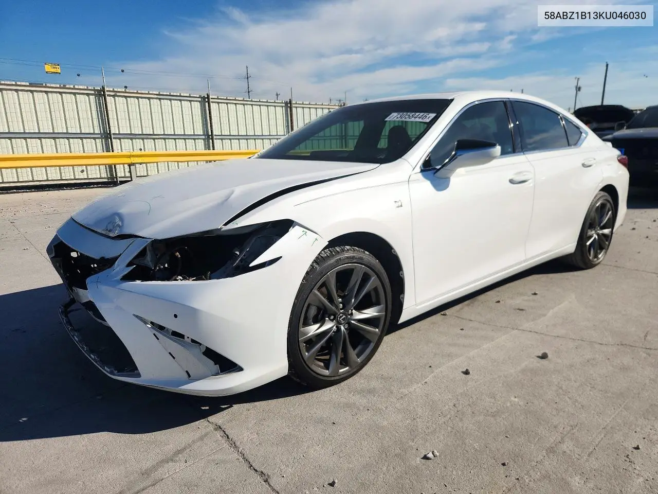 LEXUS ES 2019, VIN 58ABZ1B13KU046030