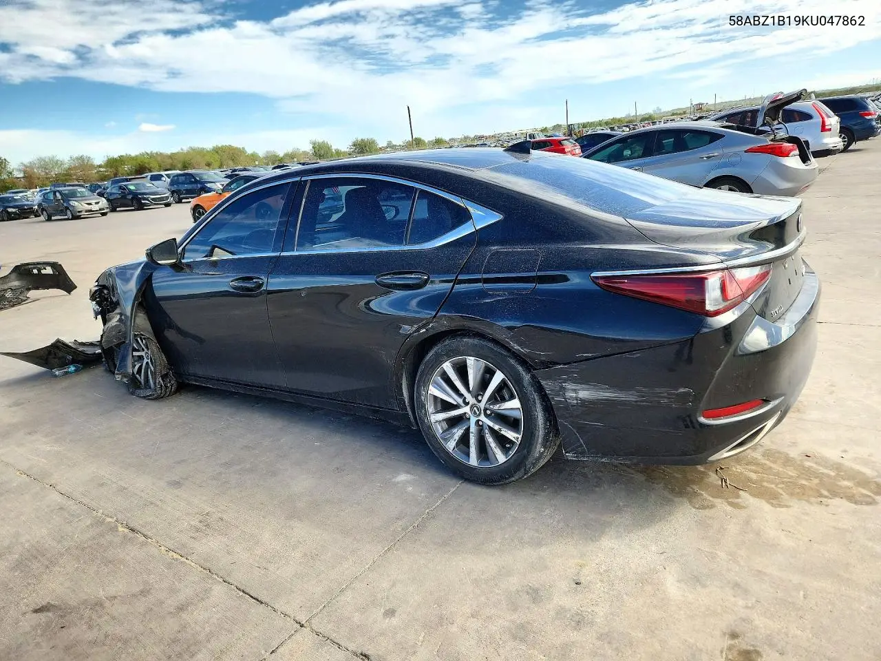 2019 LEXUS ES VIN 58ABZ1B19KU047862 — фото 2