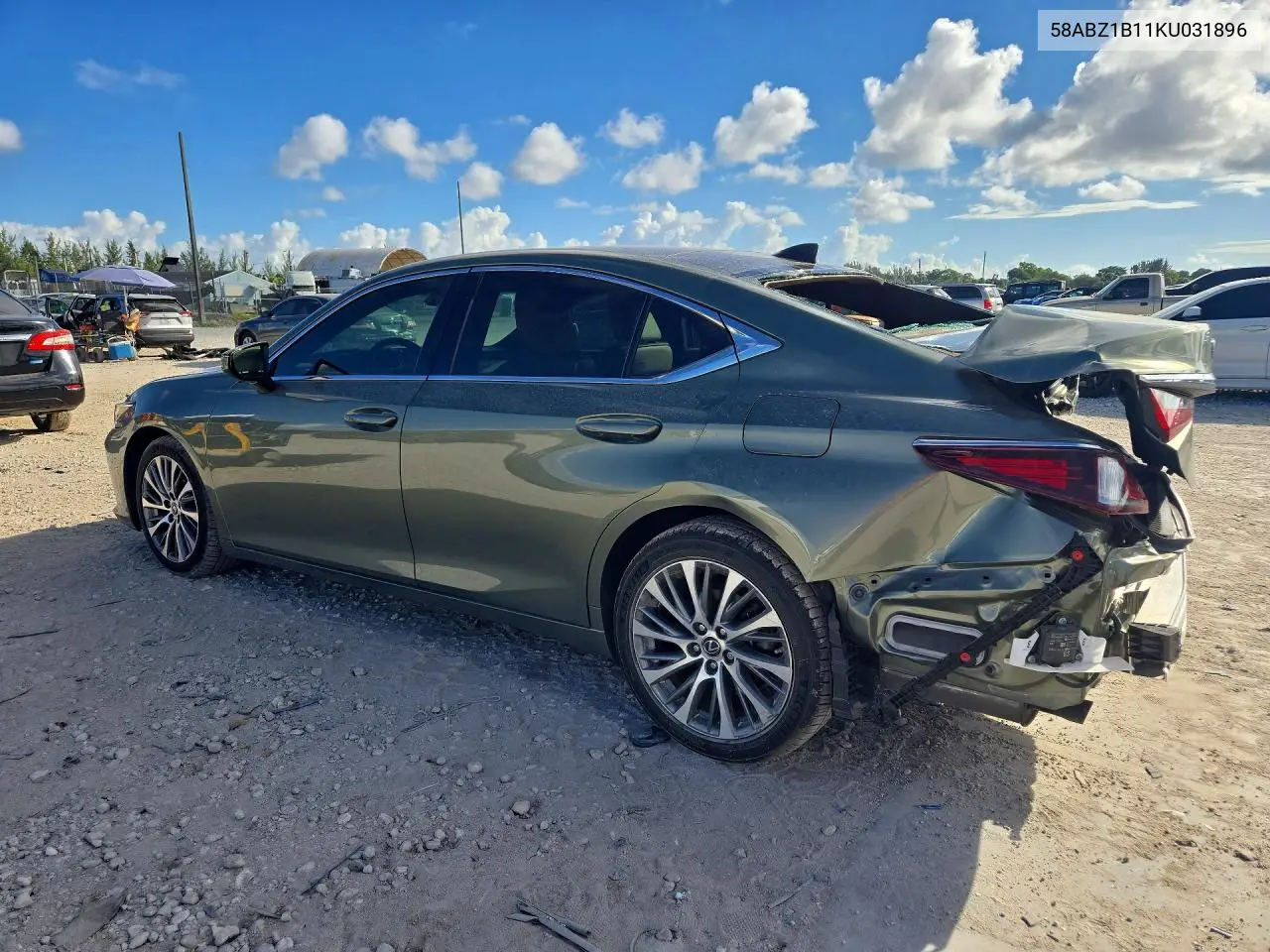 2019 LEXUS ES VIN 58ABZ1B11KU031896 — фото 2