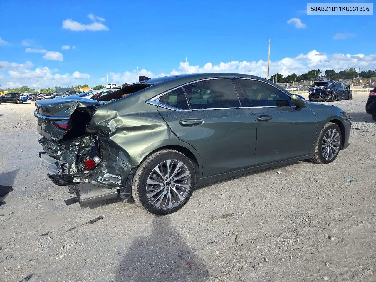 2019 LEXUS ES VIN 58ABZ1B11KU031896 — фото 3