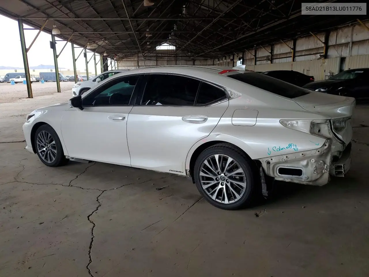 2020 LEXUS ES VIN 58AD21B13LU011776 — фото 2