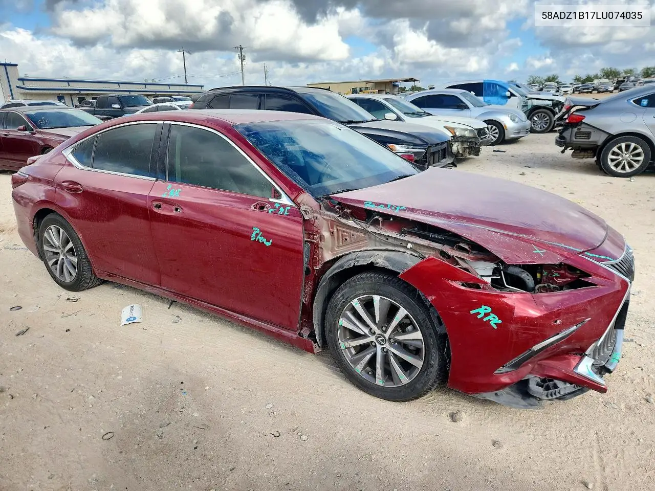 2020 LEXUS ES VIN 58ADZ1B17LU074035 — фото 4