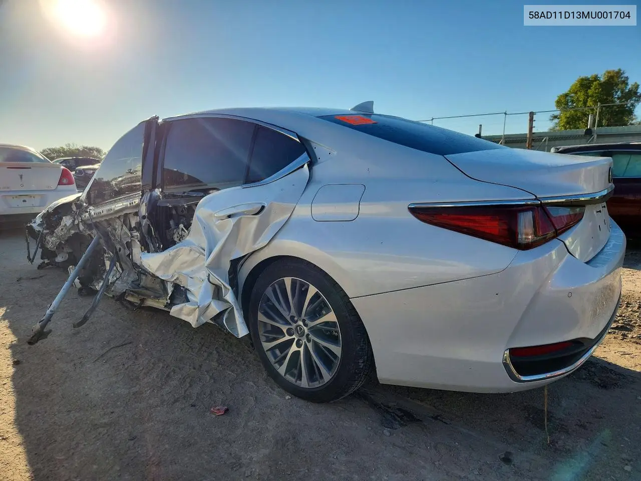 2021 LEXUS ES VIN 58AD11D13MU001704 — фото 2