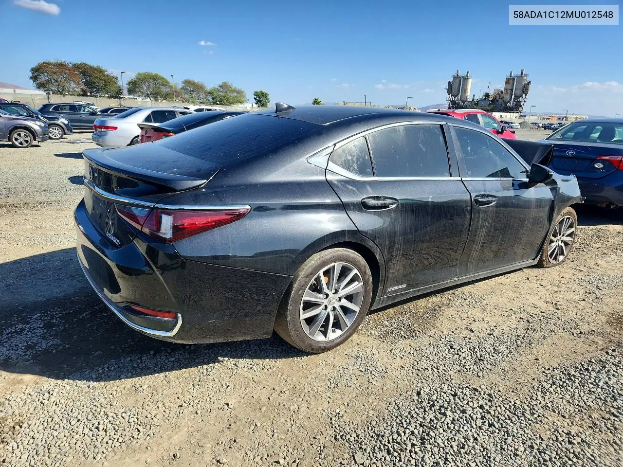 2021 LEXUS ES VIN 58ADA1C12MU012548 — фото 3