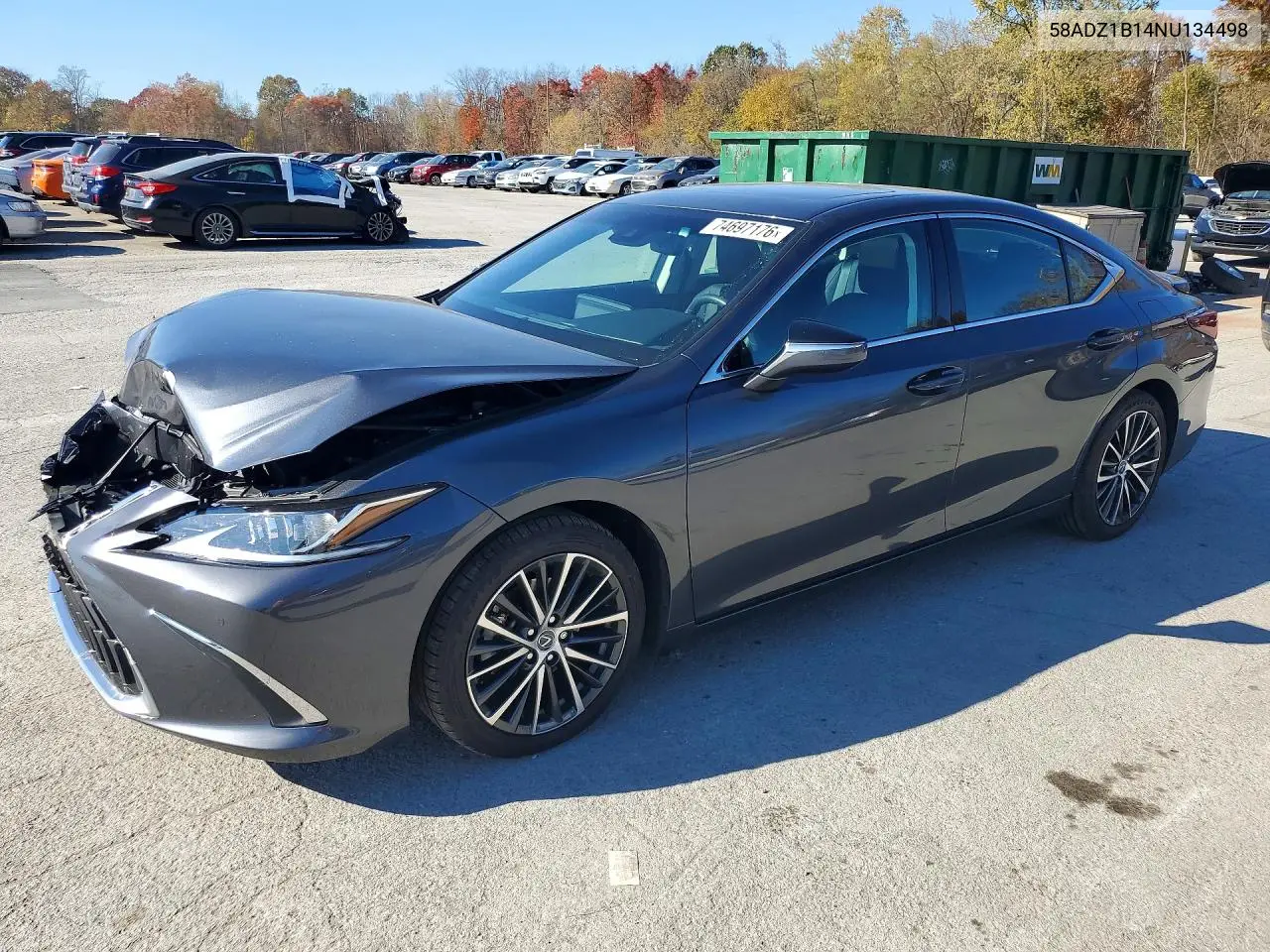 LEXUS ES 2022, VIN 58ADZ1B14NU134498